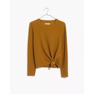 Madewell Texture & Thread Jacquard Knot-Front Top